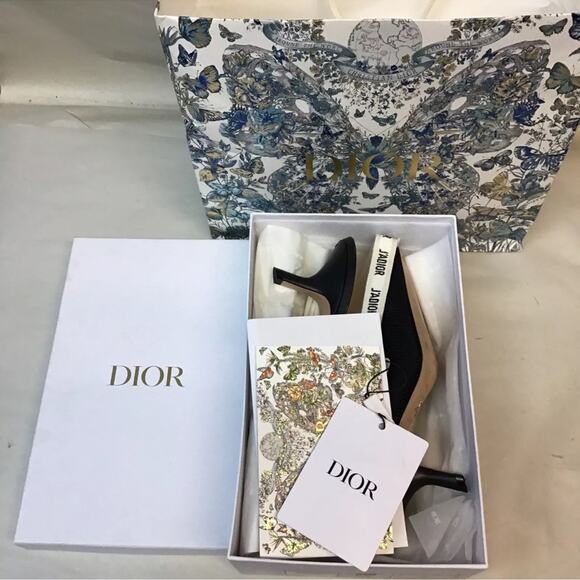 Dior J'adior Jadior Black Slingback Sling Sandal Heel Pump 38.5 new in box - Picture 2 of 5